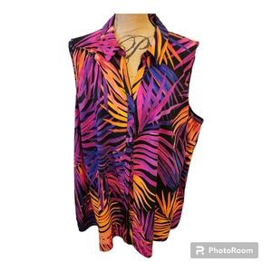 Catherine's sleeveless long blouse 3X